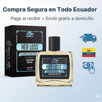 🔥 Her Loss® – Colonia Masculina con Feromonas que Activa la Atracción Natural