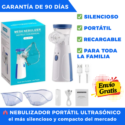 🫁 Nebulizador Portátil Ultrasónico - Respira Libre En Cualquier Lugar <span class="sello-verificado"></span>
