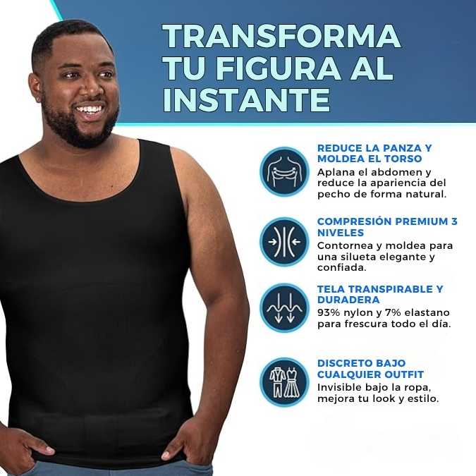 👕 Camisilla De Compresión Elegante | Transforma tu figura y confianza al instante