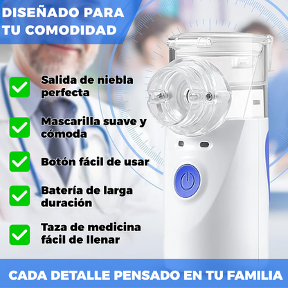 🫁 Nebulizador Portátil Ultrasónico - Respira Libre En Cualquier Lugar <span class="sello-verificado"></span>